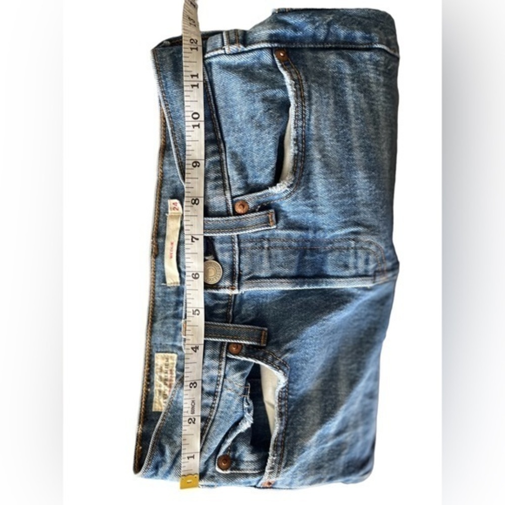 Levi's wedgie Fit Ankle premium womens button fly distressed‎ jeans Size 24 X 27 - Picture 6 of 6